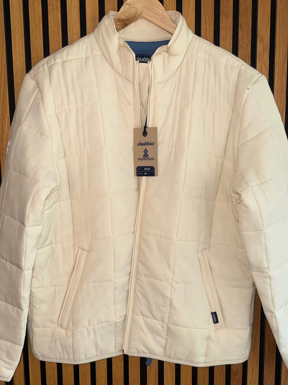 NWT Chubbies “Marsh Mellow” Quilted Everyday Jacket in “Buttercream”